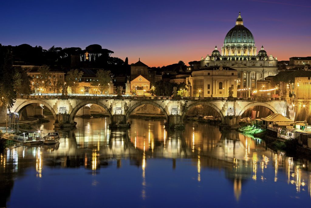 best destinations to travel alone - Rome taken at night